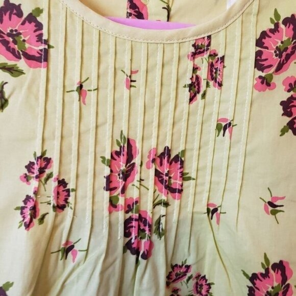 Matilda Jane Sz 6 Imagination Tunic Top Green Pink Floral Top with Ruffle NEW - Picture 6 of 9